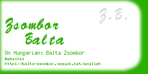 zsombor balta business card